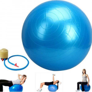 Vetrineinrete® Palla Fitness Gonfiabile con Pompa per Esercizi di Pilates Yoga Ginnastica preparto e Equilibrio Diametro 74 cm