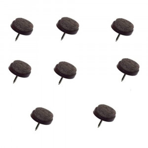 Vetrineinrete® Set 8 paracolpi neri in velcro con chiodo 30 mm per sedie mobili tavolo