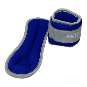 Vetrineinrete® Coppia di pesi in sabbia regolabili per polso e caviglia per allenarsi da 0,500 gr muscoli gambe e braccia fitness palestra sport blu 