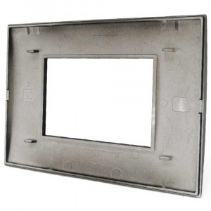 Vetrineinrete® Placchetta per interruttore a 4 posti nero cassetta 504 compatibile con btcino matix supporto cover 