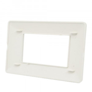 Vetrineinrete® Placchetta per interruttore a 4 posti bianco perla cassetta 504 compatibile con btcino matix supporto cover 