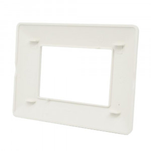 Vetrineinrete® Placchetta per interruttore a 3 posti bianco perla cassetta 503 compatibile con btcino matix supporto cover 