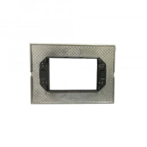 Vetrineinrete® Placchetta per interruttore in metallo a 3 posti silver cassetta 503 compatibile con living air supporto cover 