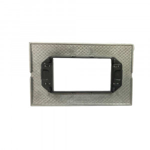 Vetrineinrete® Placchetta per interruttore in metallo a 4 posti silver cassetta 504 compatibile con living air supporto cover 