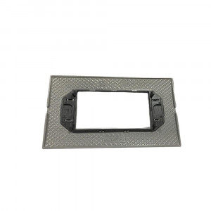 Vetrineinrete® Placchetta per interruttore in metallo a 4 posti grigio pietra cassetta 504 compatibile con living air supporto cover 