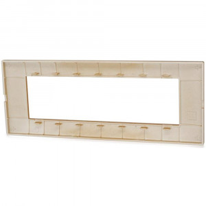 Vetrineinrete® Placchetta per interruttore in metallo a 7 posti arancio cassetta 507 compatibile con vimar plana supporto cover 