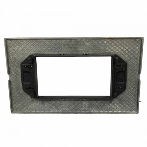 Vetrineinrete® Placchetta per interruttore in metallo a 4 posti grigio antracite cassetta 504 compatibile con living air supporto cover 