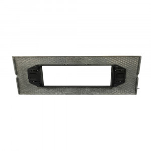 Vetrineinrete® Placchetta per interruttore in metallo a 7 posti grigio antracite cassetta 507 compatibile con living air supporto cover 
