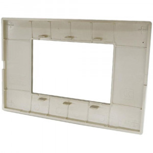 Vetrineinrete® Placchetta per interruttore in metallo a 3 posti corallo cassetta 503 compatibile con vimar plana supporto cover 