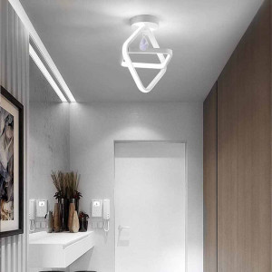 Vetrineinrete® Lampadario led moderno 25 watt forma rombo plafoniera con pendente lampada da soffitto luce naturale 4000k calda 3000k 