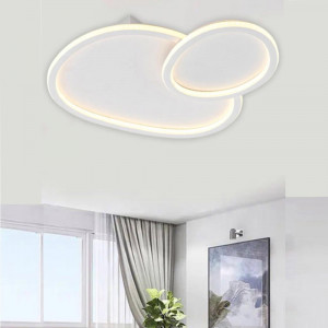 Vetrineinrete® Plafoniera a led due ovali a tripla colorazione di luce 45 watt lampada da soffitto 