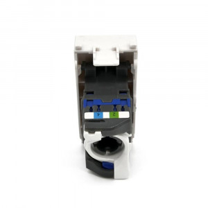 Vetrineinrete® Presa telefonica rj11 compatibile con vimar plana connettore per cavo telefono silver