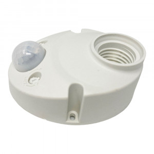 Vetrineinrete® Sensore di movimento 360° Pir infrarossi con attacco E27 rilevatore di presenza per lampadine 60 watt