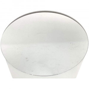 Vetrineinrete® Specchio cosmetico da tavolo rotondo in ABS bianco con base di appoggio 15x17x5.5 cm