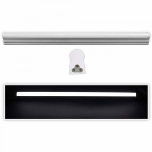 Vetrineinrete® Sottopensile led plafoniera neon tubo t5 50 cm 9 watt a luce naturale 4000k reglette per soffitto mensole ripiani 