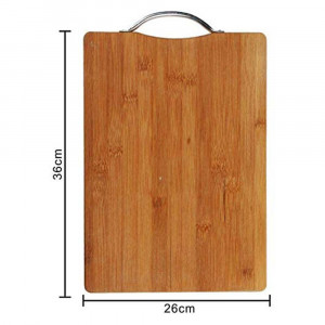 Vetrineinrete® Tagliere in Legno con Manico in Acciaio per aperitivo Vassoio taglieri per salumi Formaggi Finger Food casa Cucina 36x26x2 cm