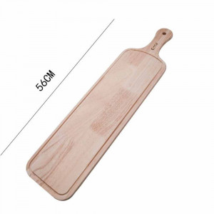 Vetrineinrete® Tagliere in legno con manico 56 x 13.8 cm per apertivi antipasti salumi formaggi finger food vassoio da cucina o bar 