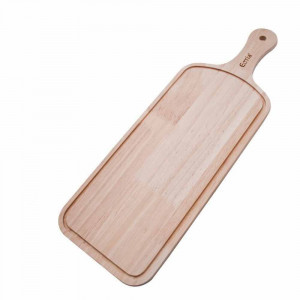 Vetrineinrete® Tagliere in legno con manico 46 x 16 cm per apertivi antipasti salumi formaggi finger food vassoio da cucina o bar 