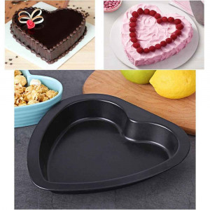 Vetrineinrete® Stampo per torta teglia a forma di cuore antiaderente da forno per dolci torte salate pasticceria ristorante 27 x 26.5x 4.5 cm