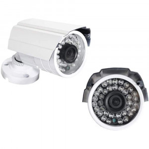 Vetrineinrete® Telecamera bullet ahd full hd 720p 1.3 mpx lente 3,6 mm 36 led infrarossi per visione notturna nitida video camera di sorveglianza protezione ip57