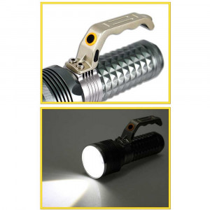 Vetrineinrete® Torcia tattica militare 1 led cree con zoom alta potenza luminosa ricaricabile a batterie 3 modalità di luce emergenza pesca campeggio