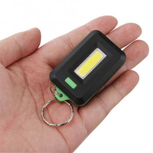 Vetrineinrete® 2 Torcia led cob portatile 3 modalità di luce portachiavi torcetta tascabile vari colori 
