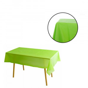 Vetrineinrete® Tovaglia plastificata monouso rettangolare 137x274 cm tovaglie in plastica allestimento tavoli feste verde mela