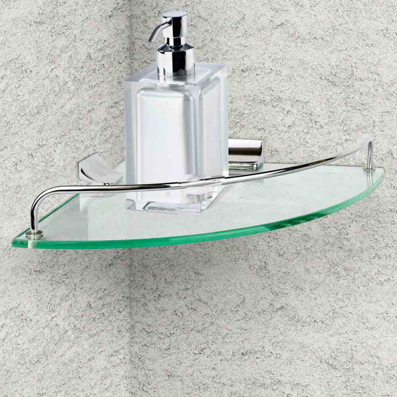 Mensola Angolare Bianca In MDF - 23x23cm, Reggimensola A Scomparsa, Perfetta Per Angoli Casa - Foto 4